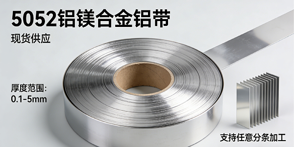 现货 5052 铝镁合金铝带 0.1-5mm 任意分条加工(图1)