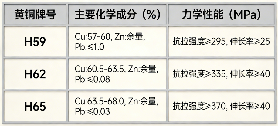 黄铜牌号对照表(图1)